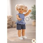 kosetoys Kız Oyuncak Bebek 45 cm dev boy Casual (Mavi)