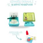 KoseToys Oyuncak Sipariş Ekranlı Kahve Makinası Ses ve Işık Efektli - Mavi