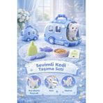 KoseToys Taşıma Çantalı Yürüyen Miyavlayan Kedi (Mavi)