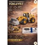 kosetoys Uzaktan Kumandalı Sarj Edilebilir Buldozer Kepçe İş Makinası 2.4 ghz Buharlı Işıklı