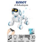 kosetoys Uzaktan Kumandalı ve Sensörlü Akıllı Robot Köpek / Sesli Müzikli Işıklı / 30 Farklı Fonksiyon