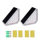 kosingna 2 Paket Güneş Enerjili Adım Işığı, 1200mAh Su Geçirmez LED Merdiven Işıkları Güverte Aydınlatma Merdivenler, Yol, Geçit, Bahçe için Dış Mekan Dekoru