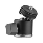 kosingna 2'si 1 arada 1/4 Vida Soğuk Ayakkabı Montajlı Bilyalı Başlık 360° Dönebilen Çift Kullanımlı Mini Bilyalı Başlık Alüminyum Alaşımlı Bilyalı Başlık Kamera Telefon Tutucu Tr Video Işığı için