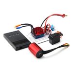kosingna 35A Fırçasız ESC 2.2KG Servo ile 3800KV Fırçasız Motor 1/14 1/16 HSP Traxxas WLtoys RC Araba Kamyon için Programlama Kartı Değiştirme