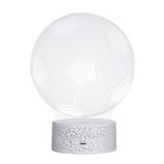 kosingna 3D Futbol Gece Lambası 3D Led İllüzyon Lambası 3/7 Renk Değiştiren Işıklar Başucu Masası Masa Lambası Dokunmatik Kontrol ile Çocuklar İçin Hediyeler Ev Dekorasyonu