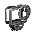 kosingna Aksiyon Kamera Video Kafesi Metal Vlog ıfı Koruyucu Muhafaza Soğuk Ayakkabı Montajı 52mm Filtre Adaptörü Adaptörü Saklama Bölmesi Uzatma Akuarı Hero 12/11/10/9 için Yedek