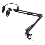 kosingna Ayarlanabilir Katlanabilir Mikrofon Stand Heaby Duty Metal Mikrofon Kol Braketi Şok geçirmez tutucu ön cam Pop Filtresi Stüdyo Canlı Video Yayınları Çevrimiçi Şarkı Söylemesi