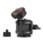 kosingna Çok İşlevli Mini Küresel Kafa 360° Dönebilen Alüminyum Alaşımlı Küresel Kafa Adaptörü Tr Kafa 1/4 İnç Vida ve DSLR Kamera LED Video Işığı için Çift Taraflı Soğuk Ayakkabı Montajlı Soğuk Ayakk