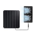 kosingna Güneş Enerjili Fan, 20W Güneş Paneli ve Çift Egzoz Fanı Kiti, Tavuk Kümesi, Sera, Köpek Evi, Kulübe, Tavan Arası için Güneş Paneli Fanı Kiti