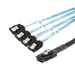 kosingna Mini SAS SFF-8087-4 SATA Sabit Disk Kablosu Sunucu Veri Kablosu, 12 Gb/sn İletim Hızı 22,5 Gbit/sn Bant Genişliği 0,5 M