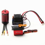 kosingna Su Geçirmez 3660 Fırçasız Motor 3800KV 80A Fırçasız ESC 30KG Servo Trax4 Uzaktan Kumandalı Araba için 1/8/1/10 Tamiya