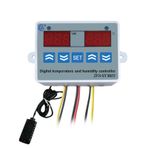kosingna ZFX-ST3022 Sıcaklık Nem Kontrol Cihazı Dijital Çift Ekranlı Termostat Nem Kontrol Cihazı Dondurucu Buzdolabı Kuluçka için