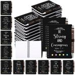 Kosiz 40 Adet/20 Set Hıristiyan Hediye Seti Dua Spiral Defter ve İncil Ayet Kalemleri Dahil Dini İncil Defter Yapışkan Notlar Anneler Günü Hediyeleri Kadınlar için Paskalya Kilisesi Pazar Aile (Siyah)