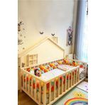 Köşk Mobilya Masal Model Montessori Bebek Ve Çocuk Karyolası Doğal Ahşap Yatak