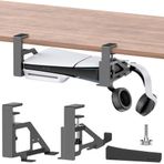 Kosker Matkapsız PS5/PS5 İnce Masa Altına Montaj, PS5 Slim Dijital ve Disk için Metal Masa Altında PS5 Montajı, Kelepçe Montajlı PS5 Masa Altına Montaj, PS5 Dijital Konsol için Vida ve EVA Köpük