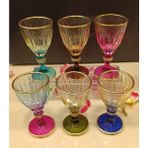 Kosova 28769 Diamond 6'lı Kahve Yanı Bardak Renkli - 6 Adet - 0,60 ml