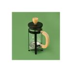 Kosova 350 ml Siyah Açık Kahverengi Şeffaf Bambu French Press