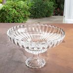 Kosova Ayaklı Yuvarlak Kristal Cam Sunumluk 30 cm - Şeffaf - Belirtilmemiş