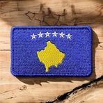 Kosova Bayrağı Nakış Patch Peç Arma - 8x5 cm