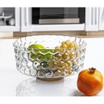 Kosova Cam Kase Akasya Taban Bubble Desen 28 cm Anh-03