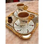 Kosova ÇRC-179-90CC -2li Kahve Fincanı (Rose Flower) - Renkli - 90 ml