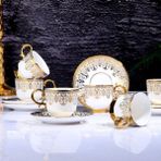 Kosova İsabella Beyaz Gold Fincan Takımı