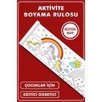 KOSS Dijital Unicorn Gökkuşağı Yıldız Temalı Çocuk Boyama Kağıdı 2,5 Metre Dev Aktivite Kağıdı Eğitici Eğlenceli - 1 - Beyaz