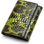 Kostacs Kadın Yılan Deri Cüzdan-Yeşil ( Boy 14,5 Cm- Genişlik 10 Cm) - Açık Yeşil