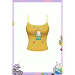 Köstebek Adventure Time Finn and Jack Askılı Tişört Madonna Yaka Bluz