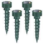 Köstebek Kovucu Güneş Enerjili, Su Geçirmez Ultrasonik Caydırıcı Kazık, Sonic Spikes Yılan, Groundhog, Sincap, Tarla Faresi, Dış Mekan Çimleri Bahçe ve Avlu için Kovucu (4 Paket C)
