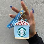 Köstebek Mavi Starbucks Adorable Silikon Bozuk Para Cüzdanı - Karışık