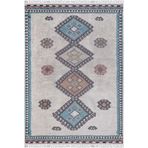 Kostrzyn Gri Madalyon Modern Geometrik Etnik Desenli Boho Makinada Yıkanabilir Hafif Hav Toz Vermez Leke Tutmaz Kaymaz Taban Dijital Makine Baskı Halı Oturma Odası Salon Yolluk Koridor Mutfak Halısı