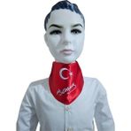 Kostüm Sarayı Ay Yıldızlı Atatürk Imzalı Fular - Standart - Kırmızı