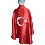 Kostumbu 23 Nisan - 29 Ekim Bayrak Gösteri Pelerini 5 Adet - 7 - 9 Yaş - Kırmızı