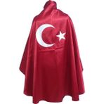 Kostumbu 23 Nisan - 29 Ekim Özel Bayrak Pelerin 3-15 Yaş - 7 - 9 Yaş - Kırmızı