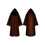 Kostümce Star Wars Obi Wan Kenobi Kostümü Pelerini Çocuk - 7 - 9 Yaş - Kahverengi