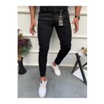 KOT GALERİA Erkek Siyah Düz Slim Fit Likralı Dar Paça Kot Pantolon