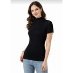 KOTA 6228 KADIN KISA KOLLU YARIM BOĞAZLI BODY ATLET TEKLİ