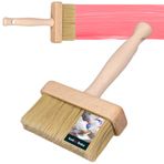 KOTARBAU® Boya fırçası ressamlar için ahşap sap 110 mm 1 adet düz fırça boyama vernik renkler boyama fırçası boyama akrilik boyalar yırtılmaz kıllar yıkanabilir