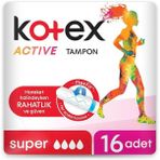KOTEX ACTIVE TAMPON UZUN SRP 16 LI