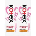 Kotex Aplikatörlü Tampon Normal, 16'lı Set (2PK*8)