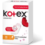 Kotex Günlük Ped 56'lı Gerçek Pamuklu Yüzey Parfümlü Ultra İnce Ekstra Koruma Rahat Kullanım