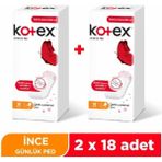 Kotex İnce Günlük Ped Parfümlü 18Li 2Li Paket