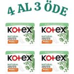 Kotex Natural Ultra Normal Hijyenik Ped 7’li x 4 Paket – 4 Al 3 Öde, %100 Pamuk, Hipoalerjenik, Nefes Alan Yapı, Toplam 28 Ped