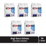 Kotex Regl Gece Külodu - 5 Paket, 2'li, Standart Beden, Yumuşak ve Nefes Alabilen Yüzey, Rahat Gece Kullanımı, 10 Adet - 2li