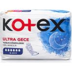 Kotex Ultra Gece Hijyenik Ped – Yoğun Dönemlerde Maksimum Emicilik ve Sızıntı Koruması – 6 Damla Ultra Emici Gece Pedi