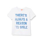 Koton 000 Erkek Bebek Beyaz Kısa Kollu Bisiklet Yaka Baskılı T-shirt