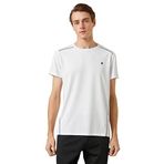 Koton 000 Erkek Beyaz Spor Şerit Baskı Detaylı Bisiklet Yaka T-shirt