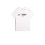 Koton 000 Erkek Beyaz Spor Slogan Baskılı Bisiklet Yaka Kısa Kollu T-shirt