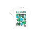 Koton 001 Erkek Çocuk Pamuklu Baskılı Kısa Kollu Kırık Beyaz T-shirt
